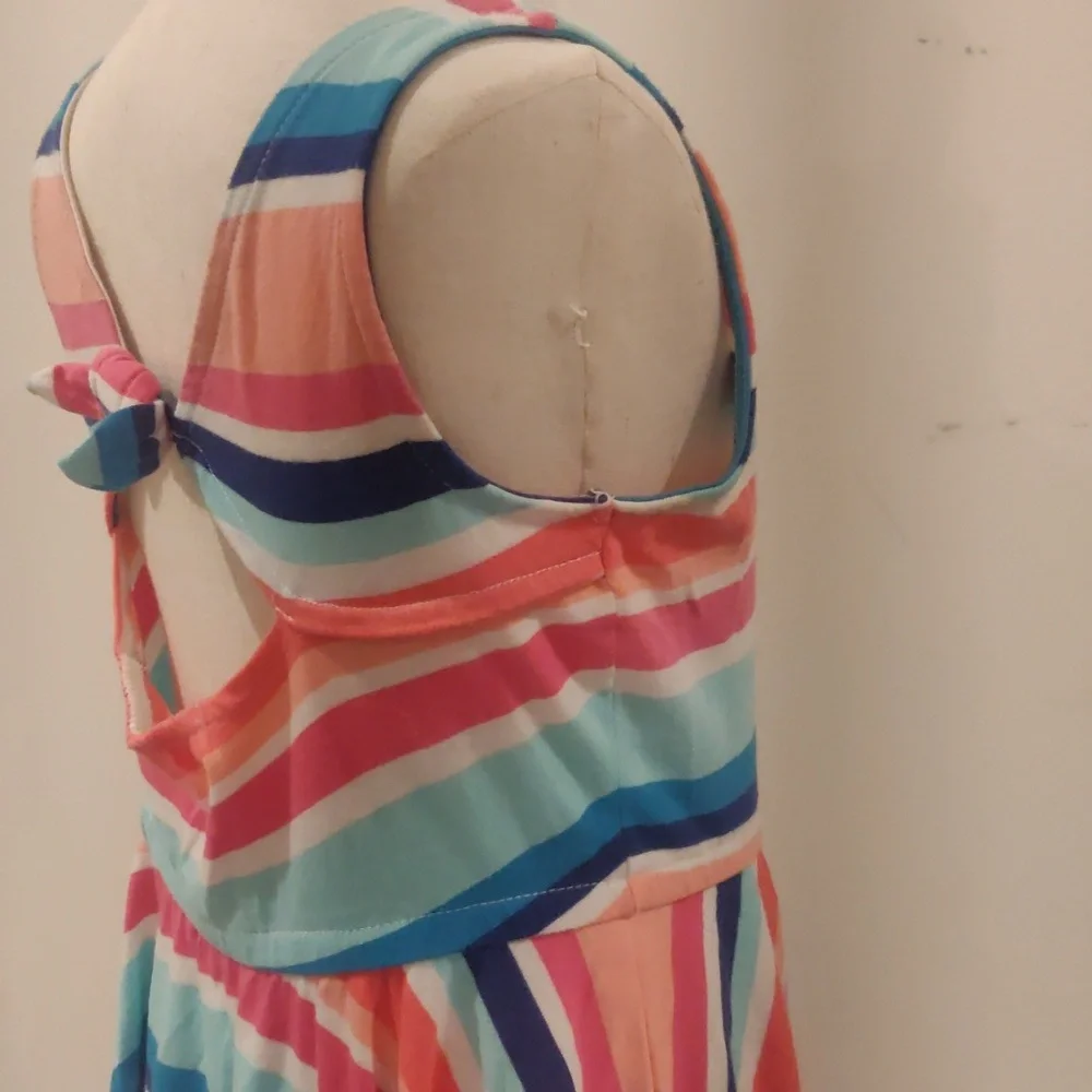 Gymboree multi strip sleeveless dress sz 10